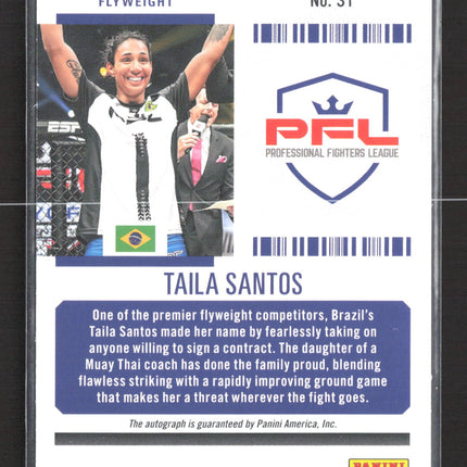 2025 Panini Contenders PFL Taila Santos #31 Auto