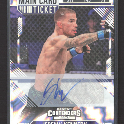 2025 Panini Contenders PFL Jeremy Kennedy #2 Main Card Ticket Auto /49