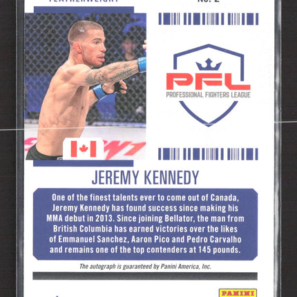 2025 Panini Contenders PFL Jeremy Kennedy #2 Main Card Ticket Auto /49
