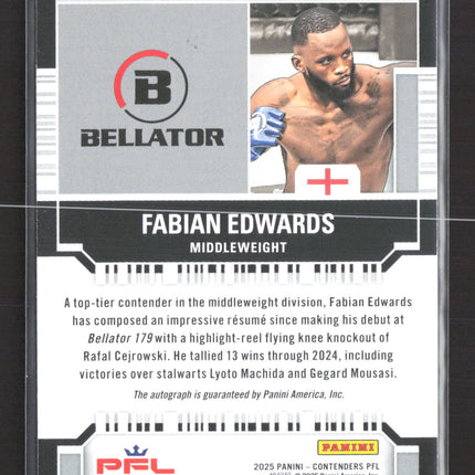 2025 Panini Contenders PFL Bellator Ink Fabian Edwards #BT-FEW 70/99 Auto