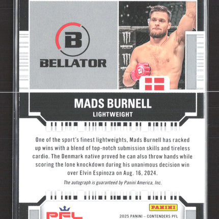 2025 Panini Contenders PFL Mads Burnell #BT-MDB 03/25 Auto