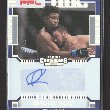 2025 Panini Contenders PFL Ink Abraham Bably #PF-ABL 18/25 Auto