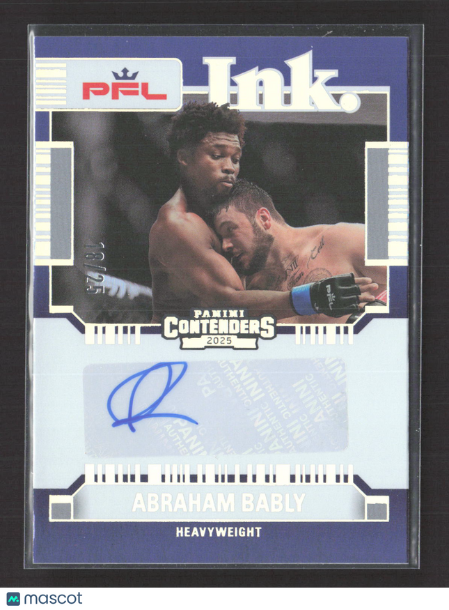 2025 Panini Contenders PFL Ink Abraham Bably #PF-ABL 18/25 Auto