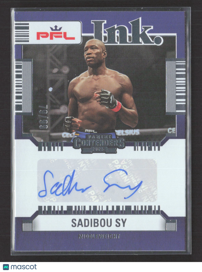 2025 Panini Contenders PFL Ink Sadibou Sy #PF-SFS Purple Auto