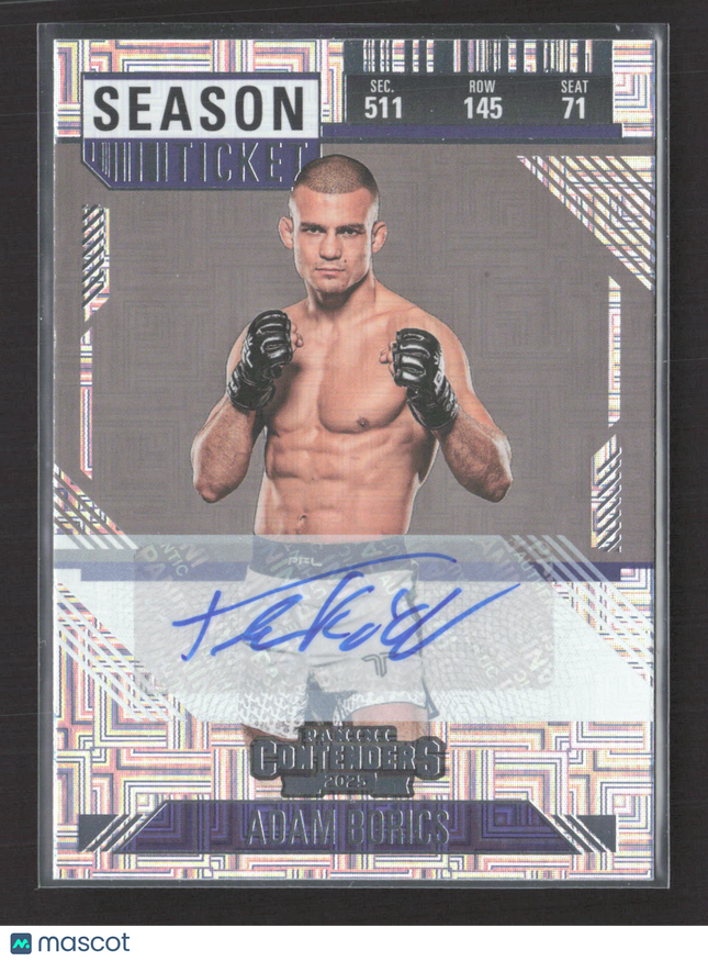 2025 Panini Contenders PFL Season Ticket Adam Borics #18 Auto