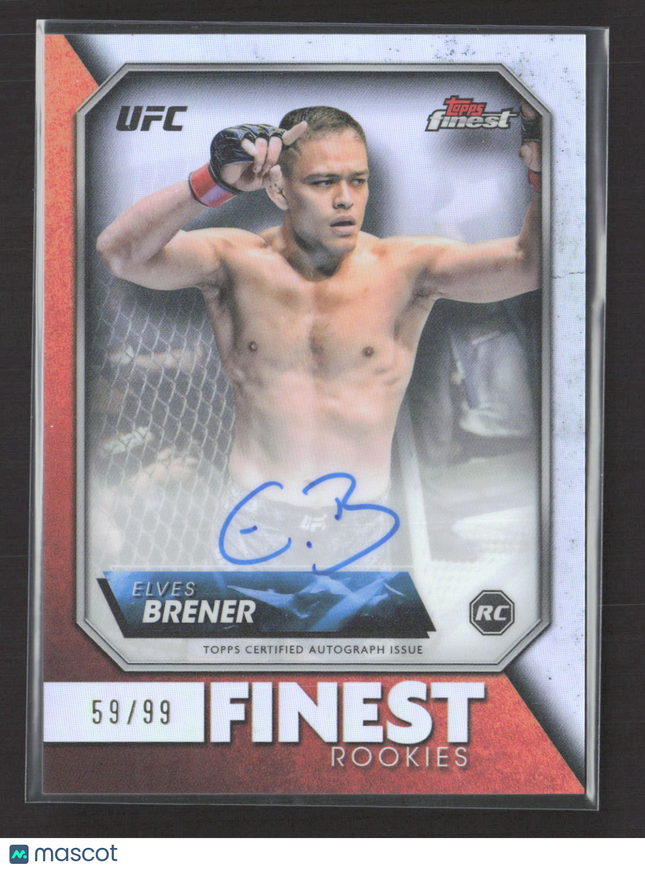 2024 Topps Finest UFC Elves Brener #RFA-EB Refractor RC 59/99 Auto