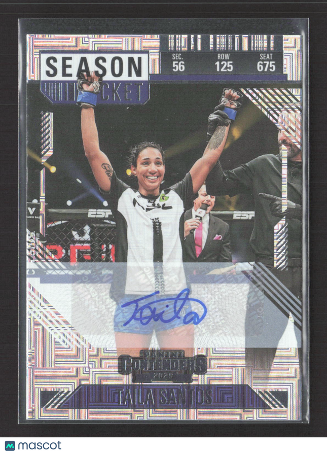 2025 Panini Contenders PFL Taila Santos #31 Season Ticket Auto
