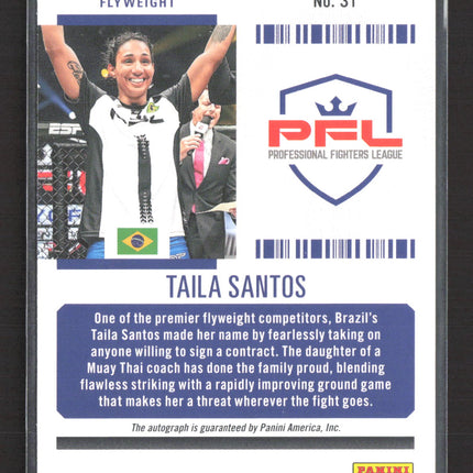 2025 Panini Contenders PFL Taila Santos #31 Season Ticket Auto