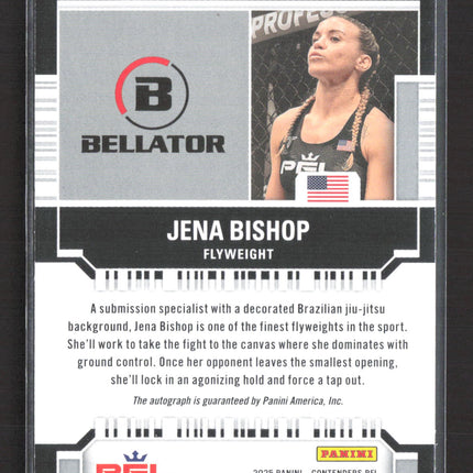 2025 Panini Contenders PFL Jena Bishop #BT-JBS 74/99 Auto