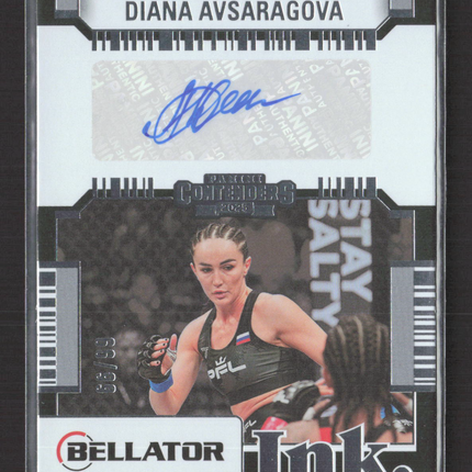 2025 Panini Contenders PFL Diana Avsaragova #BT-DAV 66/99 Ink Auto