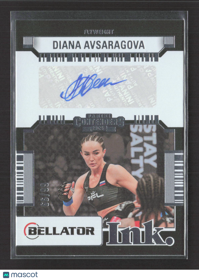 2025 Panini Contenders PFL Diana Avsaragova #BT-DAV 66/99 Ink Auto
