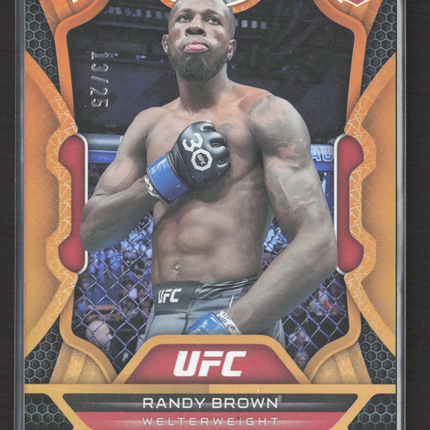 2023 Panini Chronicles Certified UFC Randy Brown #228 Orange 13/25