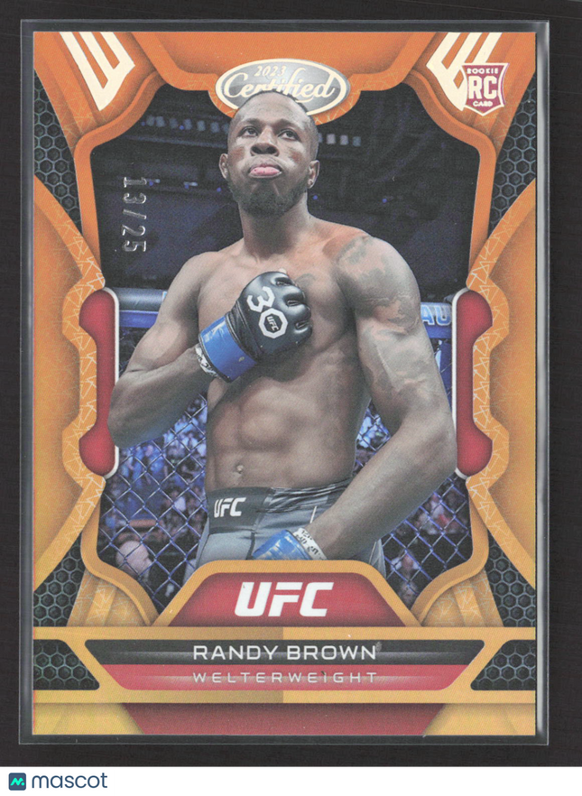 2023 Panini Chronicles Certified UFC Randy Brown #228 Orange 13/25