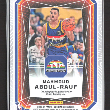 2024 Panini Obsidian Magmatic Mahmoud Abdul-Rauf #MS-MAR Red 21/75 Auto