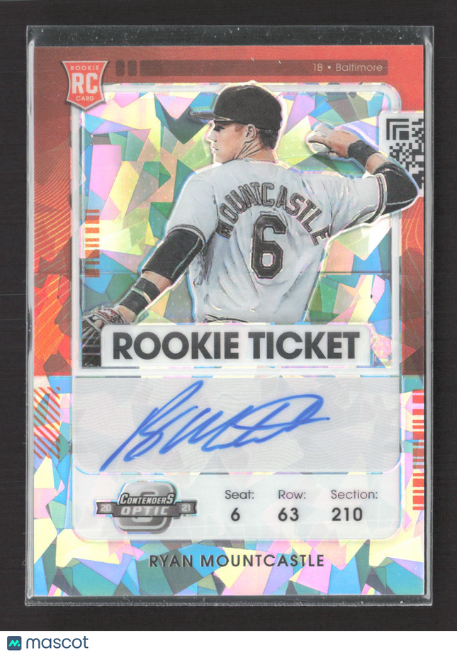 2021 Panini Contenders Optic Ryan Mountcastle #105 Cracked Ice RC Auto /23