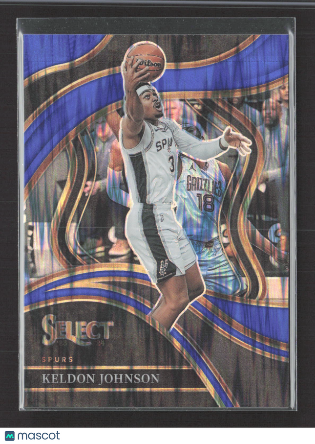 2024 Panini Select Courtside Keldon Johnson #261 Blue Prizm 53/99