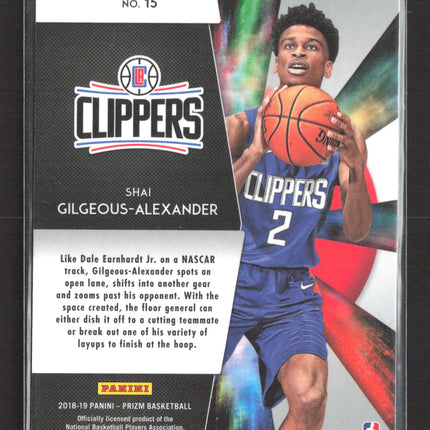 2018 Panini Prizm Freshman Phenoms Shai Gilgeous-Alexander #15