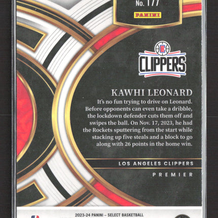 2024 Panini Select Prizm Premier Kawhi Leonard #177 Elephant