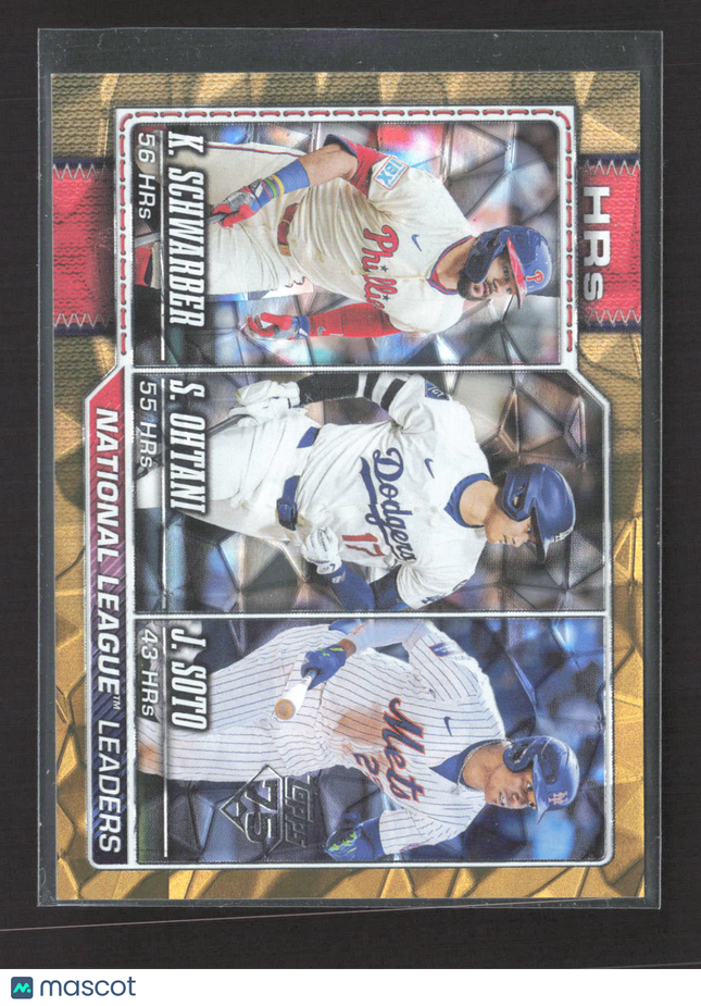 2026 Topps Series One Kyle Schwarber Shohei Ohtani Juan Soto #84 Gold Foil 30/50