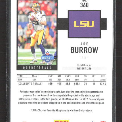 2020 Panini Score Joe Burrow #360 RC