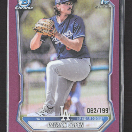 2026 Bowman Chrome Patrick Copen #BCP-138 Purple Refractor 062/199 1st Bowman