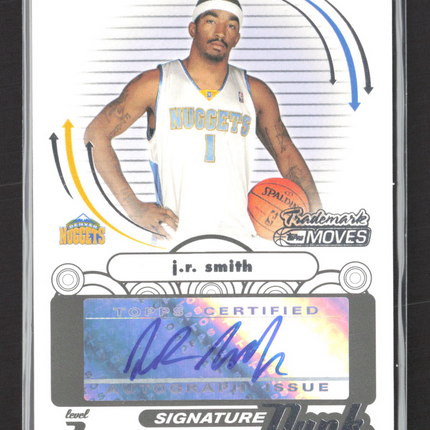 2007 Topps Trademark Moves Signature Dunk J.R. Smith #SDU-8 Auto