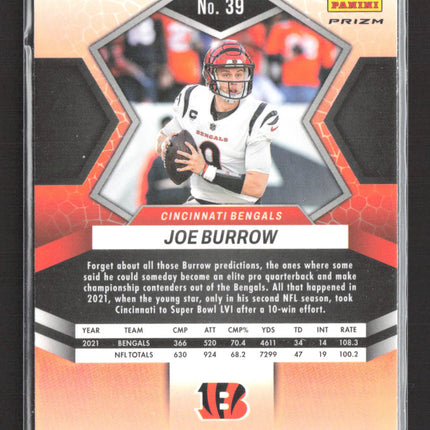 2022 Panini Prizm Mosaic Joe Burrow #39 Genesis