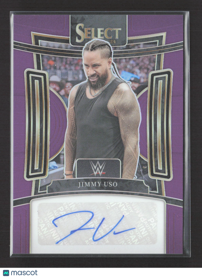 2024 Panini Select Prizm WWE Jimmy Uso #SG-JMU Purple 03/35 Auto