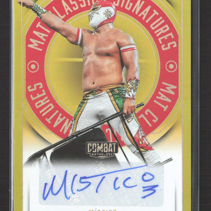 2025 Combat Anthology Mat Classics Signatures Mistico #MC-MST Gold 04/10 Auto