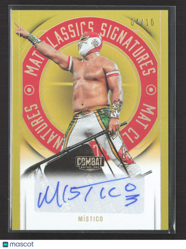 2025 Combat Anthology Mat Classics Signatures Mistico #MC-MST Gold 04/10 Auto