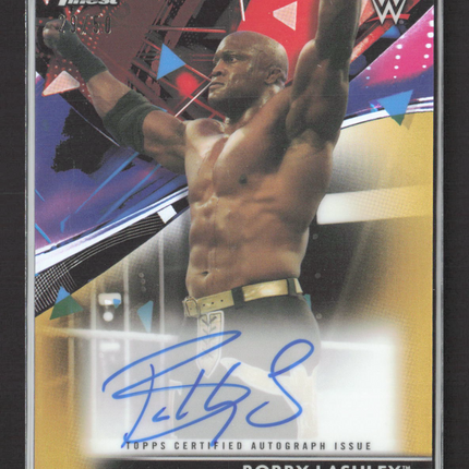 2021 Topps Finest WWE Bobby Lashley #RA-BL Gold Refractor /50 Auto