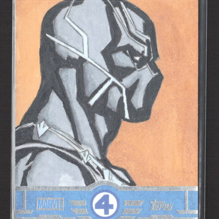2026 Topps Finest Fantastic Four 65th Anniversary Black Panther Sketch Card
