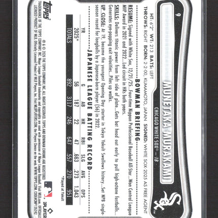 2025 Topps Bowman Munetaka Murakami #9 RC