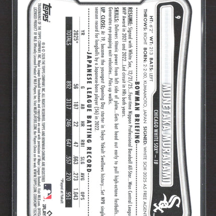 2026 Topps Bowman Munetaka Murakami #9 RC