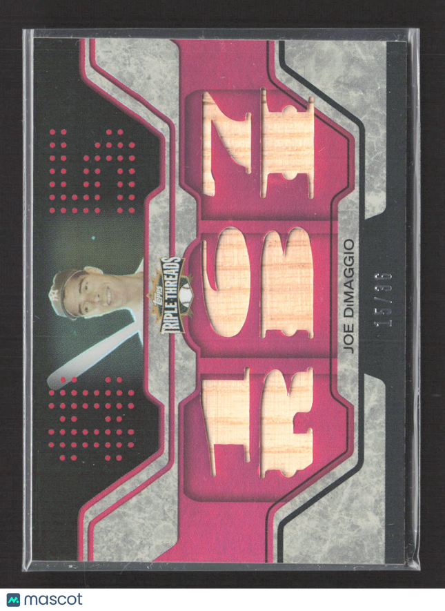 2008 Topps Triple Threads Joe DiMaggio #TTR-41 Game-Used Bat Relic 15/36