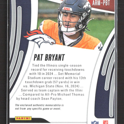 2025 Panini Absolute Football Pat Bryant #ARM-PBT RC Jersey