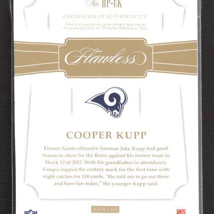 2017 Panini Flawless Cooper Kupp #RP-CK Patch 16/25