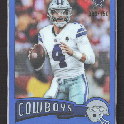 2025 Topps Chrome Dak Prescott #1975-10 Blue 009/150