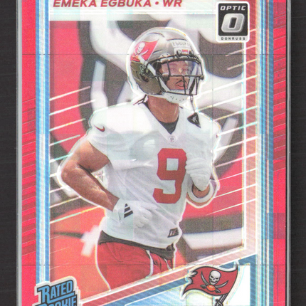 2025 Panini Donruss Optic Prizm Emeka Egbuka #375 Red Pandora