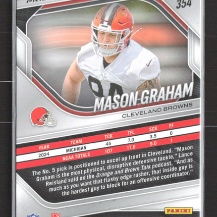 2025 Panini Prizm Mason Graham #354 RC Silver