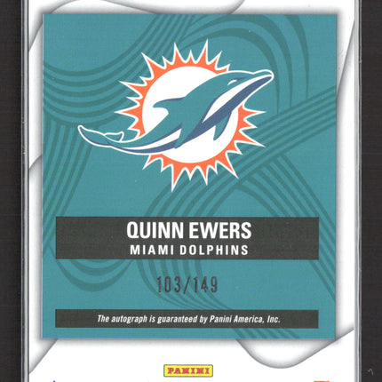 2025 Panini Revolution Quinn Ewers #RA-QES Impact RC 103/149 Auto