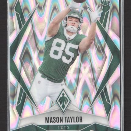 2025 Panini Phoenix Football Mason Taylor #172 Silver Wave RC