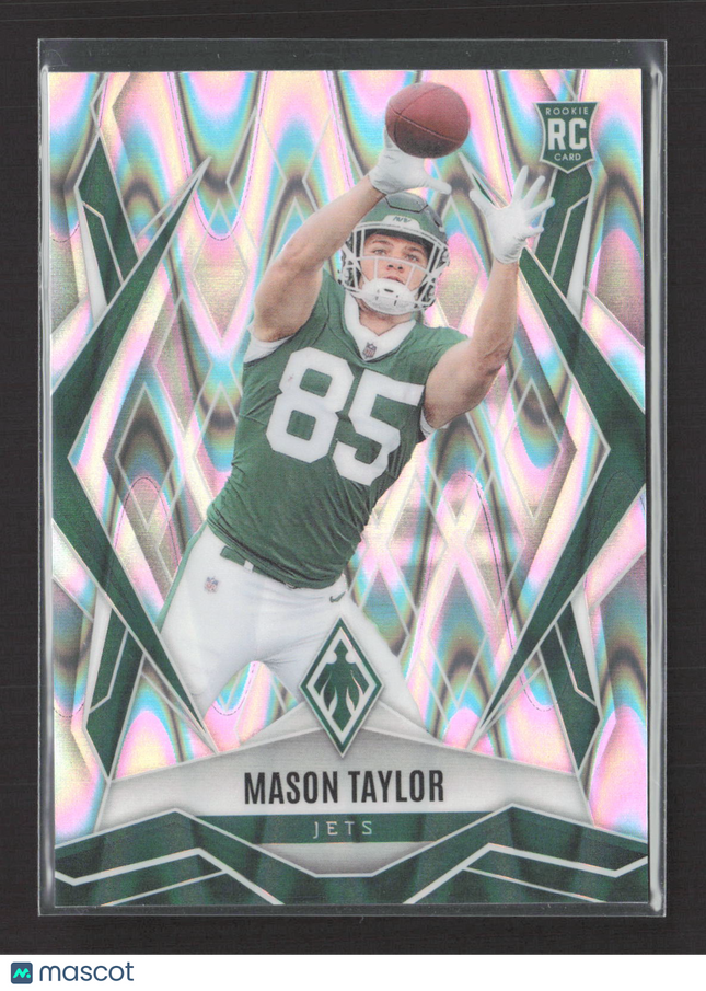 2025 Panini Phoenix Football Mason Taylor #172 Silver Wave RC