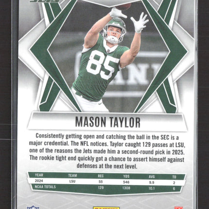 2025 Panini Phoenix Football Mason Taylor #172 Silver Wave RC