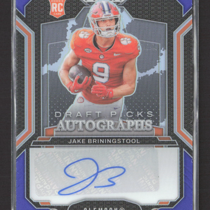 2025 Panini Prizm Draft Picks Jake Briningstool #DPA-JBL Purple RC 245/249 Auto