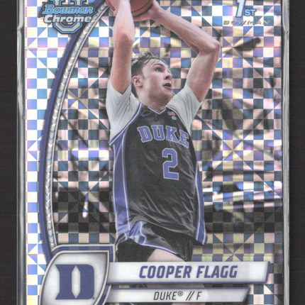 2025 Bowman Chrome University Cooper Flagg #16 X-Fractor 1st Bowman