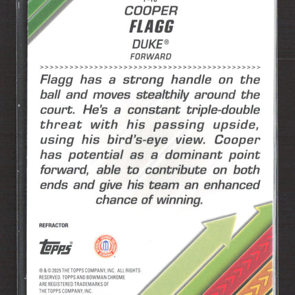 2025 Bowman Chrome University Facilitators Cooper Flagg #F-10 Refractor