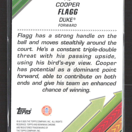 2025 Bowman Chrome University Facilitators Cooper Flagg #F-10 Xfractor