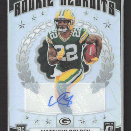 2025 Panini Donruss Optic Prizm Rookie Recruits Matthew Golden #8 RC /199 Auto