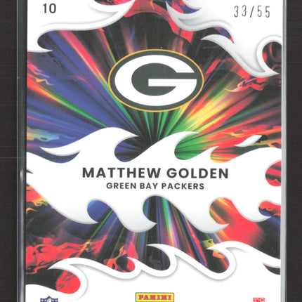 2025 Panini Donruss Optic Light It Up Matthew Golden #10 Blue Ice 33/55 RC